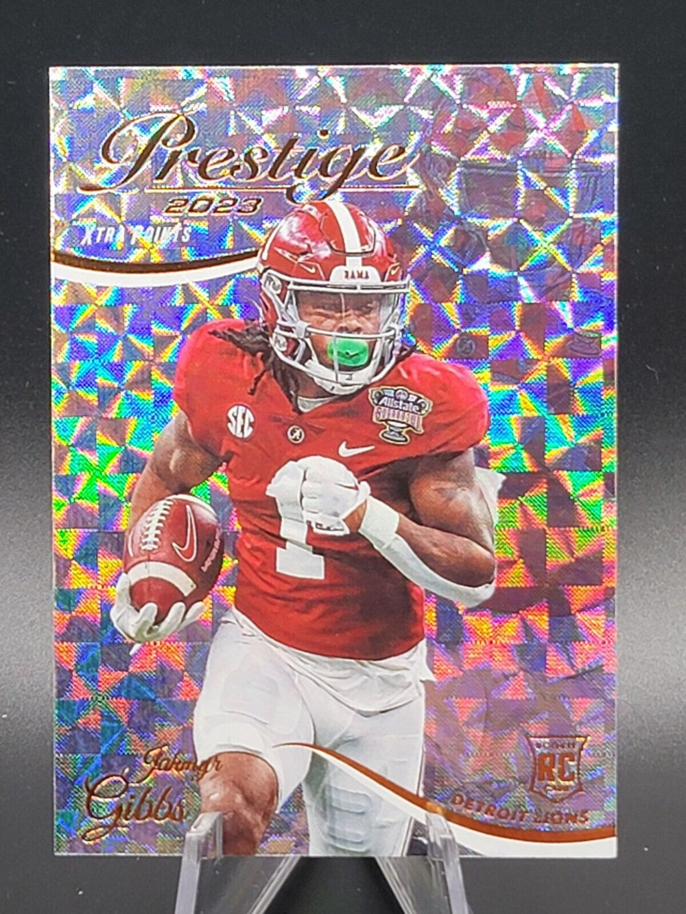 Jahmyr Gibbs 2023 Panini Prestige Xtra Points Diamond Series Mint Rookie Card #343