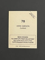 Kirk Gibson 1981 Topps Baseball Sticker #78
