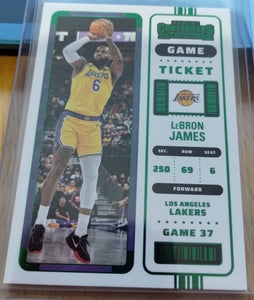 LeBron James 2022 2023 Panini Contenders Game Ticket GREEN Series Mint Card #36