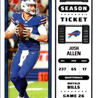 Josh Allen 2022 Panini Contenders Season Ticket Series Mint Card #11