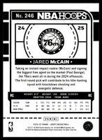 Jared McCain 2024 2025 Panini Hoops Series Mint Rookie Card #246
