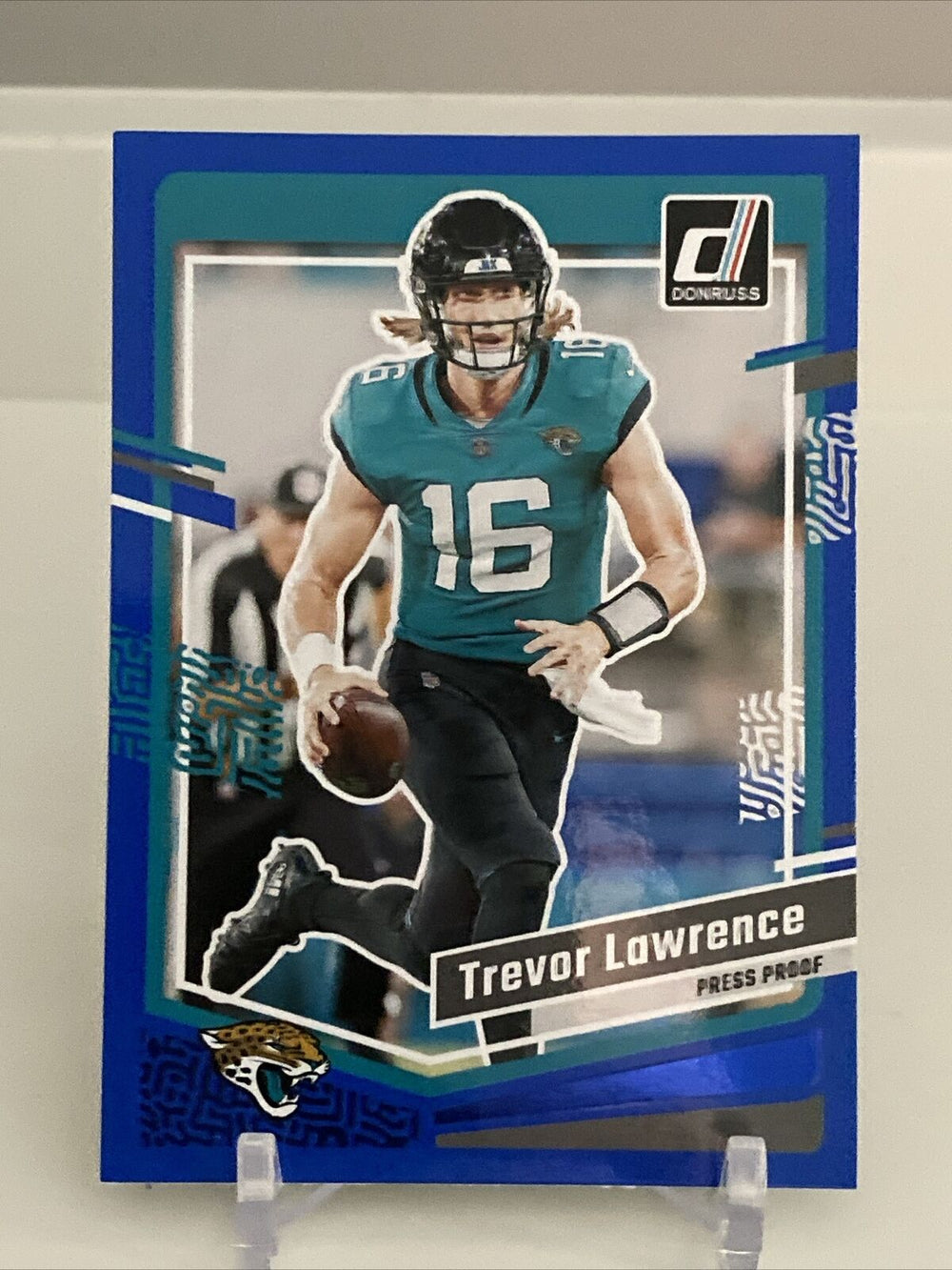 Trevor Lawrence 2023 Donruss Press Proof Blue Series Mint Card #139