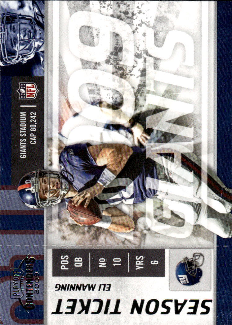 Eli Manning 2009 Playoff Contenders  Series Mint Card #65