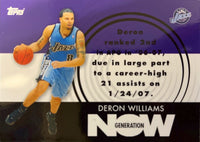 Deron Williams 2007 2008 Topps Generation Now Series Mint Card #GN13
