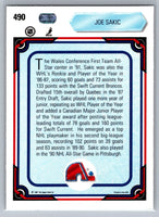 Joe Sakic 1990 1991 Upper Deck Card #490
