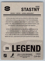 Peter Stastny 2010 2011 O-Pee-Chee Marquee Legend Series Card #571
