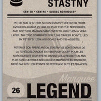 Peter Stastny 2010 2011 O-Pee-Chee Marquee Legend Series Card #571