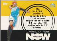 Carmelo Anthony 2007 2008 Topps Generation Now Series Mint Card #GN2
