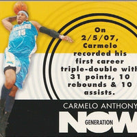 Carmelo Anthony 2007 2008 Topps Generation Now Series Mint Card #GN2