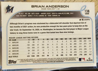 Brian Anderson 2022 Topps Chrome Sepia Refractor Series Mint Card #138

