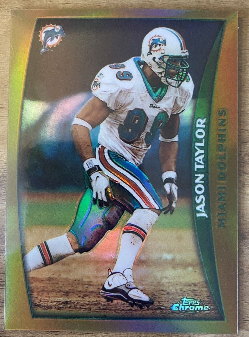 Jason Taylor 1998 Topps Chrome Refractor Series Mint Card #95