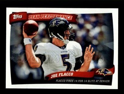 Joe Flacco 2010 Topps Peak Performance Series Mint Card #PP21