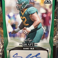 Siaki Ika 2023 Leaf Draft Green AUTOGRAPH Series Mint Rookie Card #BA-SI1