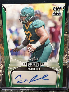 Siaki Ika 2023 Leaf Draft Green AUTOGRAPH Series Mint Rookie Card #BA-SI1