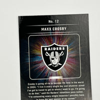 Maxx Crosby 2024 Panini Donruss Optic Light It Up Series Mint Card #12