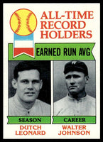 Dutch Leonard and Walter Johnson 1979 Topps Series Card #418
