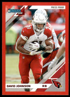 David Johnson 2019 Donruss Press Proof Red Series Mint Card #11
