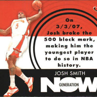 Josh Smith 2007 2008 Topps Generation Now Series Mint Card #GN10