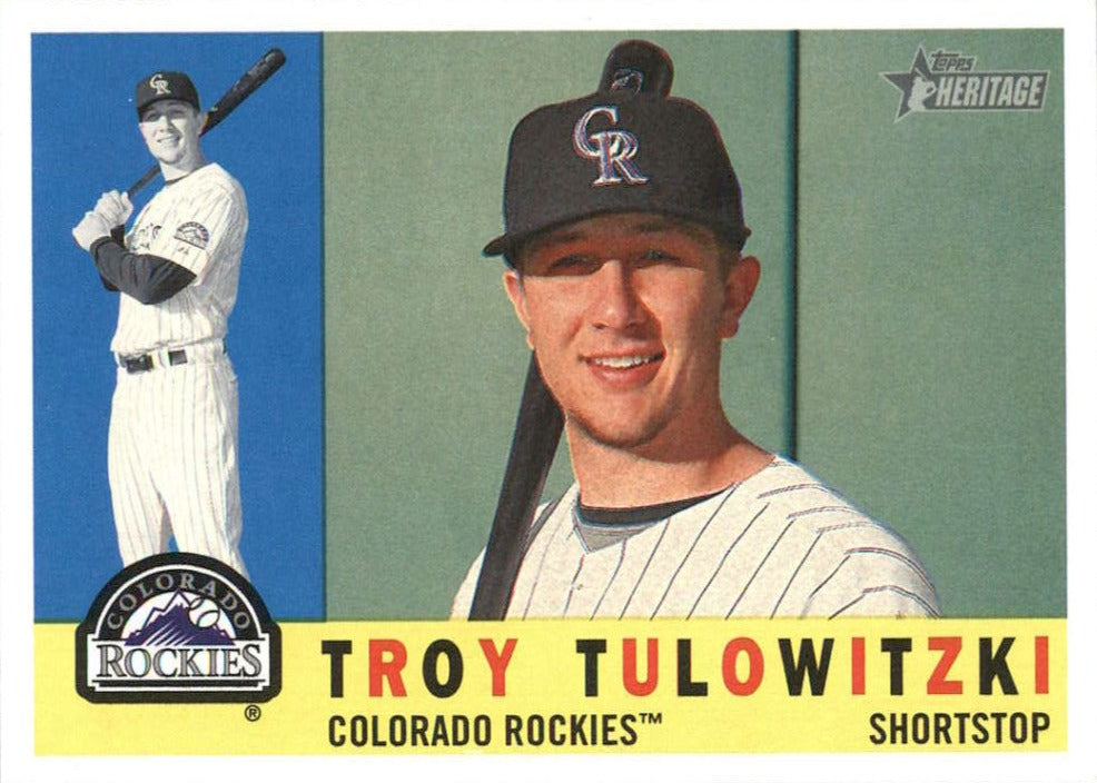 Troy Tulowitzki 2009 Topps Heritage Series Mint Short Print Card #478