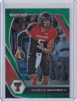 Patrick Mahomes II 2021 Panini Prizm Draft Picks Green Prizm Series Mint Card #7
