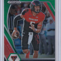 Patrick Mahomes II 2021 Panini Prizm Draft Picks Green Prizm Series Mint Card #7