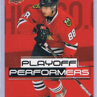 Patrick Kane 2009 2010 Upper Deck Playoff Performers Series Mint Card #PP10