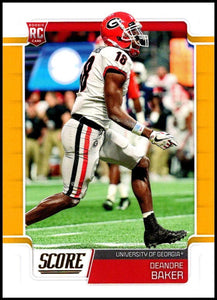 Deandre Baker 2019 Score Gold Parallel Series Mint Rookie Card #375