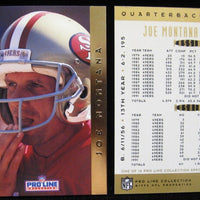 Joe Montana 1992  Pro Line Quarterback Gold Series Mint Card #14