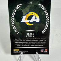 Blake Corum 2024 Panini Donruss Optic Rookie Recruits Series Mint Card #16