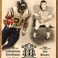 LaDainian Tomlinson and Jim Brown 2007 Topps Running Back Royalty Series Mint Card #RBR-TB