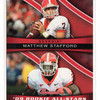 Matthew Stafford 2009 Bowman Draft Rookie All-Stars Combos Mint ROOKIE Card #ASC2