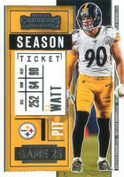 T.J. Watt 2020 Panini Contenders Season Ticket Series Mint Card #18
