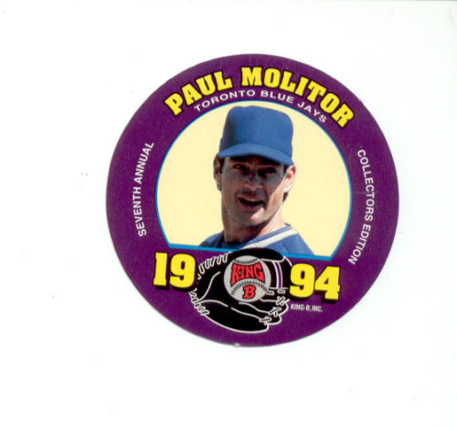 Paul Molitor 1994 King-B Collectors Edition Disc Series Mint Card #2