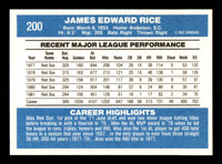 Jim Rice 1982 Donruss Series Mint Card #200
