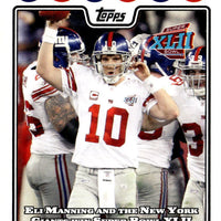Eli Manning 2008 Topps Series Mint Card #316