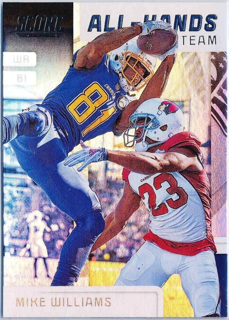 Mike Williams 2019 Score All Hands Team Series Mint Card #AHT-7