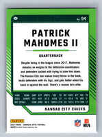 Patrick Mahomes II 2024 Donruss Optic Series Mint Card #94
