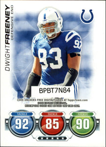 Dwight Freeney 2010 Topps Attax Code Card Series Mint Card