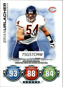 Brian Urlacher 2010 Topps Attax Code Card Series Mint Card