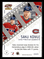 Saku Koivu 2004 Pacific Main Attractions Card #8
