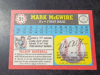 Mark McGwire 1989 Topps UK Mini Series Card #51
