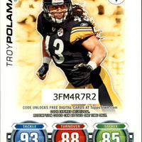 Troy Polamalu 2010 Topps Attax Code Card Series Mint Card