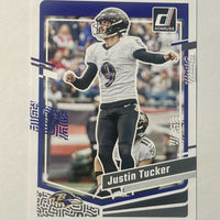 Justin Tucker 2023 Donruss Series Mint Card #22