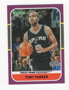 Tony Parker 2022 2023 Donruss Retro Press Proof Purple Series Mint Card #11