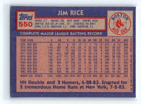 Jim Rice 1984 Topps Series Mint Card #550
