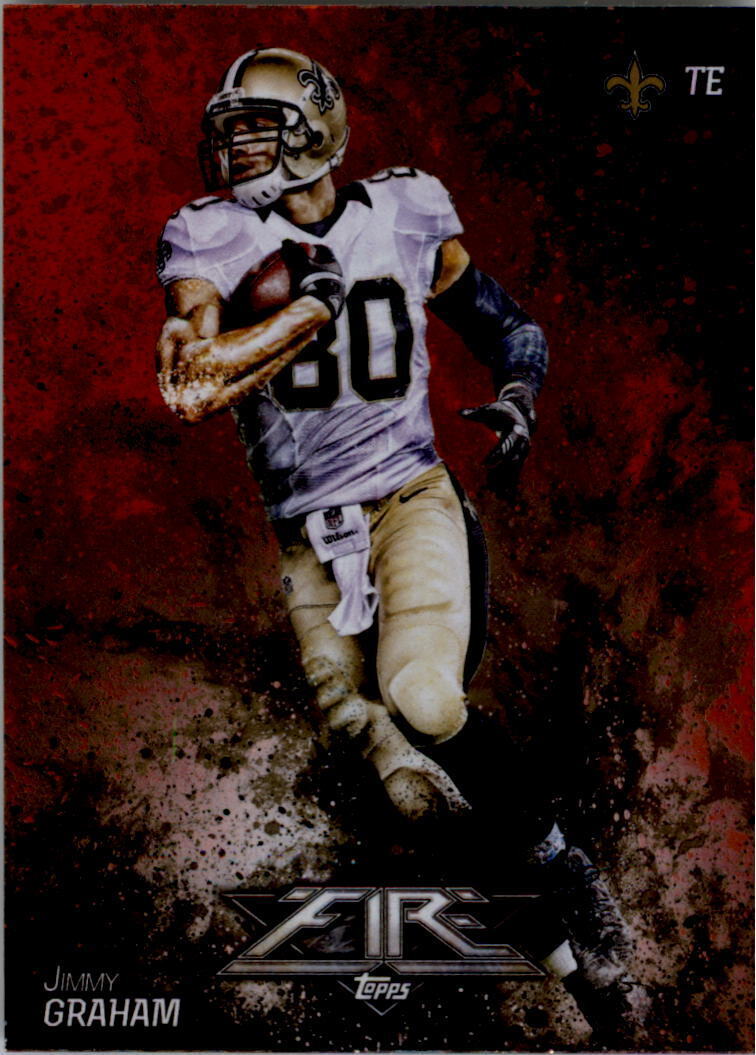 Jimmy Graham 2014 Topps Fire Flame Foil Series Mint Card #50