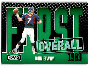 John Elway 2023 Leaf Draft First Overall Green Series Mint Card #4