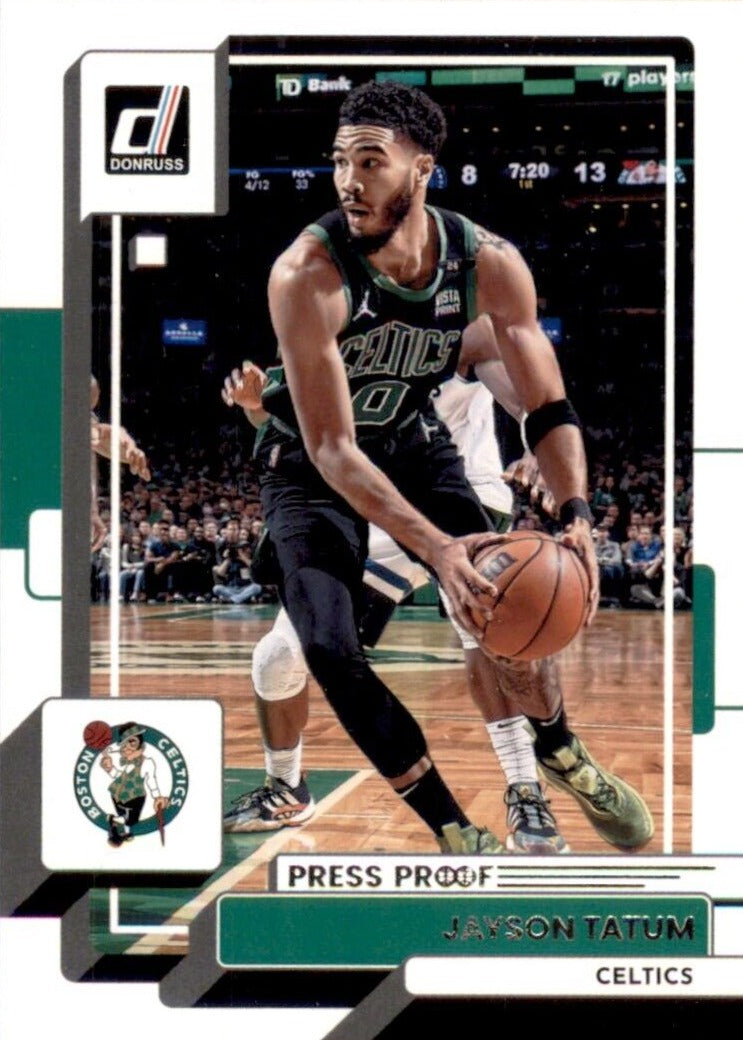 Jayson Tatum 2022 2023 Panini Donruss Press Proof Silver Series Mint Card #1