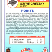 Wayne Gretzky 1990 1991 Score Season Leader Card #353
