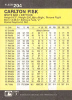 Carlton Fisk 1986 Fleer Series Mint Card #204
